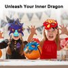 iROLEWIN 12 Pack Felt Dragon-Masks for Kids Birthday Party-Favors-Dinosaur Dress-Up-Costumes as Boys Girls Pretend Play Gifts