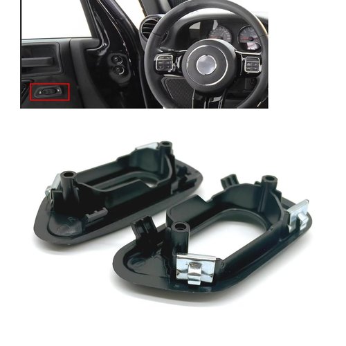 1Pair Door Lock Switch Bezel Compatible with Jeep Wrangler JK 2011-2018 / Driver & Passenger Side 68185911AA 68185910AA