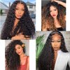 UAmy hair Kinky Curly Clip in Hair Extensions for Women 18 Inches 7Pcs Set Double Weft Synthetic 3B-3C Natural Black Curly Wave Hair Clips in Hairpieces (2# Natural Black)