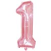 Azinoo Pink 1 Balloon Number Balloons Jumbo Giant Happy 1st Birthday Party Decorations Foil Party Supplies 40 inch