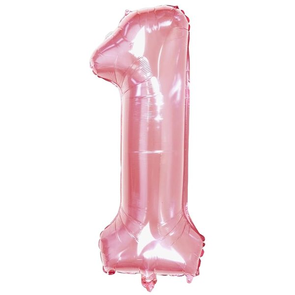 Azinoo Pink 1 Balloon Number Balloons Jumbo Giant Happy 1st Birthday Party Decorations Foil Party Supplies 40 inch