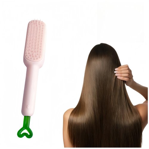 ccolorful rrope Self-Cleaning Hairbrush - Anti-Static Massage Comb with Retractable Bristles - Ergonomic Handle Hair Comb -Upgraded soft comb teeth are suitable for all types of hair and wigs