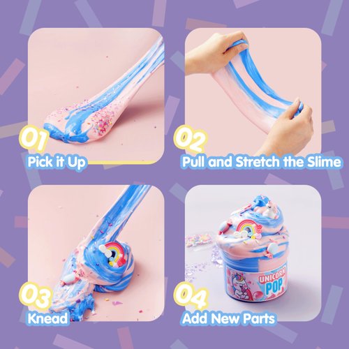 JOYIN Butter Slime Party Favors, Unicorn Slime Soft, Non-Sticky, Mess-Free, Stress Relief, Slime for Kids Classroom Prizes Reward, Birthday Toys Gifts for Holiday Party Supplies