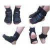 Wonzone Taekwondo Training Boxing Foot Gear Martial Arts Protector Sparring Gear Muay Thai Kung Fu Tae Kwon Do Feet Protector TKD Foot Gear Support for Men Women Kids Black (Small)