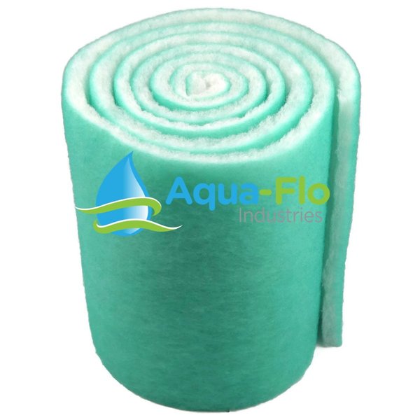 Aqua Flo 18" Pond & Aquarium Filter Media, 120" (10 Feet) Long x 1" Thick (Green/White)