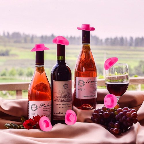 20Pcs Pink Mini Cowboy Hat, Plastic Mini Western Cowgirl Hat, Cute Doll Hat Party Hats for Pretend Play Dollhouse Decoration