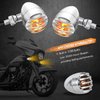 NTHREEAUTO Universal Motorcycle Blinkers Bullet LED Turn Signals Indicator Front Compatible with Harley Dyna, Honda Shadow, Kawasaki Vulcan, Yahama, Bobber, Suzuki 12V Motorbikes