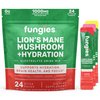 Fungies Lion's Mane Mushroom + Hydration Daily Electrolyte Drink Mix | Sugar-Free | Essential Electrolytes | Brain Health, Focus, and Hydration Supplement Powder for Adults | Variety Pack (24 Count)