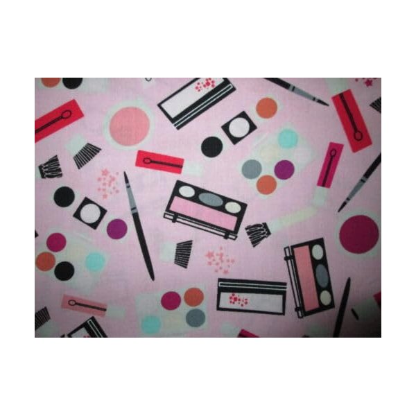 Make UP Diva Womens Make-UP Eyeshadow Pink Cotton Fabric BTHY Fabric