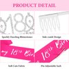 CAVETEE 18th Birthday Crown for Girls, 18th Birthday Tiara and Sash Set for Women "It's 18th My Birthday" Sash Rhinestone Crown, 18th Birthday Party Decorations, 18 Birthday Decorations for Girls