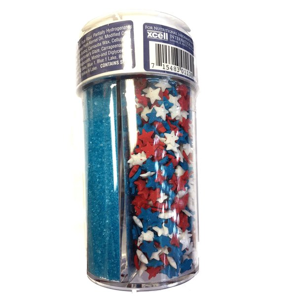 Dean Jacob's 4in1 Patriotic Sugar Sprinkles ~ 5.8 oz.
