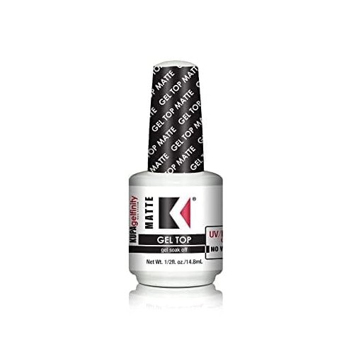 TREASURE4NAILS CORP Kupa GelFinity Gel Matte Top Seals Soak-Off Gel Polish - Top Coat Gel Nail Polish | Chip Resistant & Fast Drying - 14.8ml (0.5 fl oz)