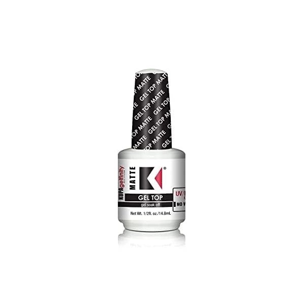 TREASURE4NAILS CORP Kupa GelFinity Gel Matte Top Seals Soak-Off Gel Polish - Top Coat Gel Nail Polish | Chip Resistant & Fast Drying - 14.8ml (0.5 fl oz)