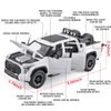 OANMYJJO Toy Trucks for Boys 1/24 Tundra Diecast Metal Model Toy Pickup Truck Pull Back Car Model with Light and Sound Toy Trucks for Boys Age 4-7(White)