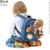 Naturally KIDS Teddy Bear Backpack, Teddy Bear Stuffed Animal, Bear Toys 3 Year Old Boys Girls
