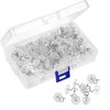 KUUQA 200 Pieces Twist Pins Clear Heads Bed Skirt Pins for Slipcovers and Bedskirts Decoration