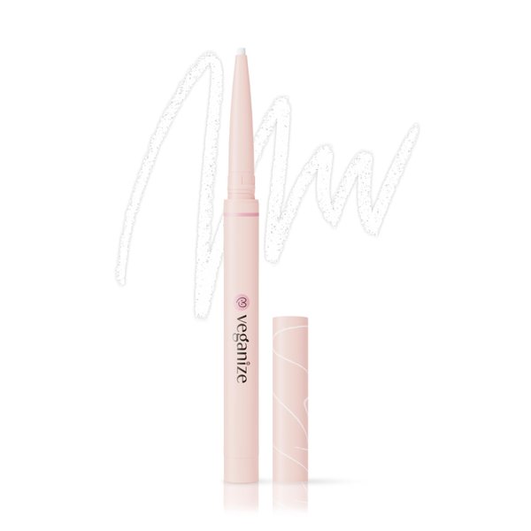 self beauty Veganize Slim Gel Eyeliner Pen | Retractable Waterproof Eyeliner Gel | Long Lasting Eyeliner Water Resistant Eyeliner | Beginner-Friendly Ultra Thin Eyeliner 0.35 oz (Nude White)