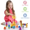 iPlay, iLearn Baby Stacking Toys, Toddler Montessori Building Blocks Set, Infant Alphabet Number Learning Block, Early Development Educational Birthday Gift for 12 18 Month 1 2 3 Year old Kid Boy Girl