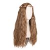 FYXZHUO Mixed Brown Cosplay Tiger King Wigs for Women,With Braid Long Wavy Girl Princess Costume Wig,Suitable for Daily Wear and Masquerade