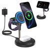 Aeinidi 3 in 1 Wireless Charging Station for Multiple Devices Apple, 15W Fast Magnetic Mag-Safe Charger Stand for iPhone 16 15 14 13 12 Pro Max Plus Mini Apple Watch AirPods Pro 4 3 2, Black