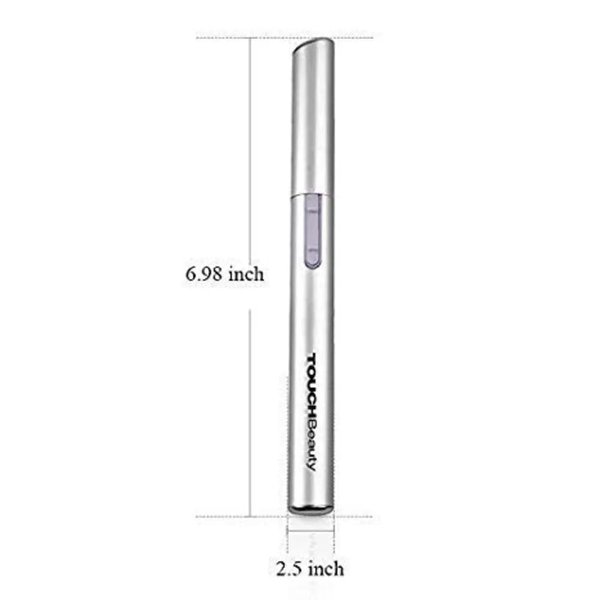Touch Beauty Electric Facial Hair Trimmer Pen (Grey), with Eyebrow Touch-Up Set & Microblade