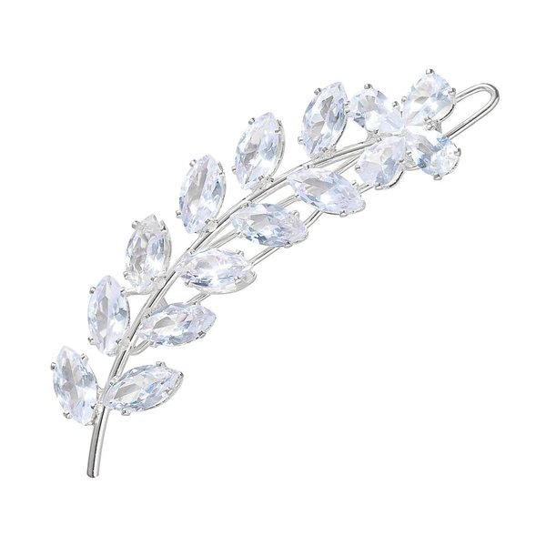 Rhinestone Hair Pins, White Sparkly Crystal Hair Clips, Handmade Cute Hair Barrettes, Elegant Metal Hairpin Hair Accessories Headwear Styling Tools, Gifts for Women Girls