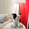 WEIGEDU Calf Cow Stuffed Animals Plush Toys for Kids Boy Girl Bedtime Birthday Gift, Stuffed Holstein Friesian Cow, 14 inches Black and White
