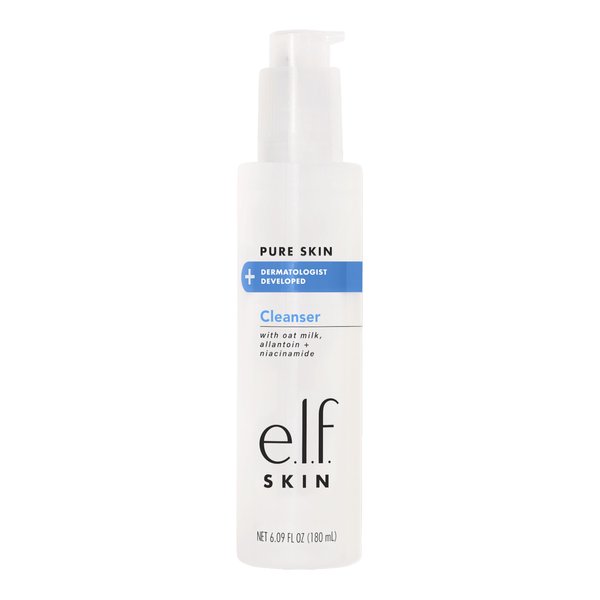 e.l.f. SKIN Pure Skin Cleanser, Non-Foaming Gentle Daily Face Wash For Sensitive Skin, Removes Impurities Without Irritation, Vegan & Cruelty-Free