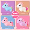SQEQE Cute Unicorn Stuffed Animals with 4 Babies in Her Tummy, Rainbow Flying Unicorn Plush Pillow Toy with Wings, Unicorn Gifts for Girls Ages 3 4 5 6 7 8 Years