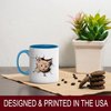 Funny Orange Kitten Cracking Wall Ceramic Mug, 11oz Coffee Cup for Cat Lovers, Animal-Themed Tea Mug, Unique Gift for Birthday, Office, or Home, Reusable Eco-Friendly Mug for Hot Beverages, Milk, Tea