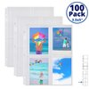 Dunwell Photo Sleeve Inserts - 3-Ring Binder Refills, Crystal Clear Photo Pockets, Holds 3.5x5, Photo Album Refillable Page Inserts (10)