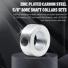 (4-Pack) Zinc Plated Carbon Steel 5/8” Bore Shaft Collars Sets - Screw Style Bore Shaft Collars with 5/8” Bore Size, 1-1/8 Outer Diameter, and 1/2 Width - Suitable for Automotive and Industrial Use