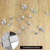 QWORK Mini Disco Ball Ornaments,1 Inch & 2 Inch Sizes, Ideal for Parties, Weddings, and DIY Decorations, Durable and Reusable, 8 Pcs