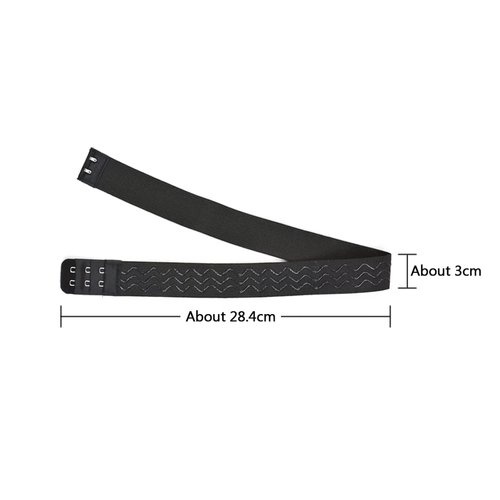 YTBYT 3 Pcs Non-Slip Adjustable Elastic Band Wavy Silicone Wig Band with Removable Hooks for Fixed Wigs (Width 1.2 Inch/3.0 cm)