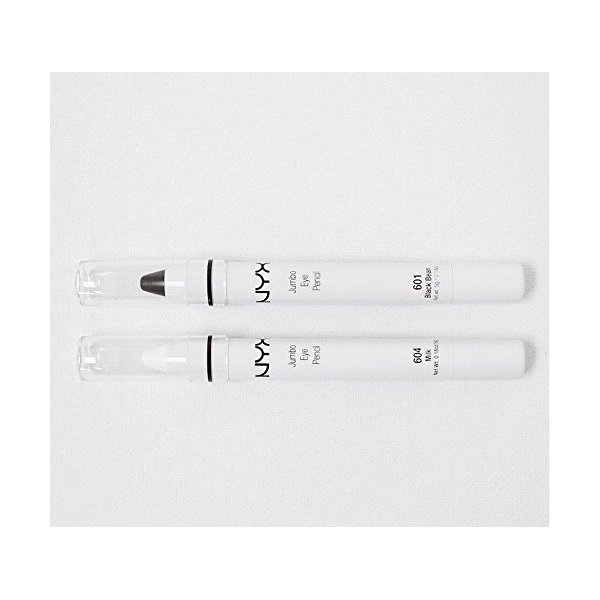 2 NYX Jumbo Eye Pencil - Set (604,601)Milk,Black Bean