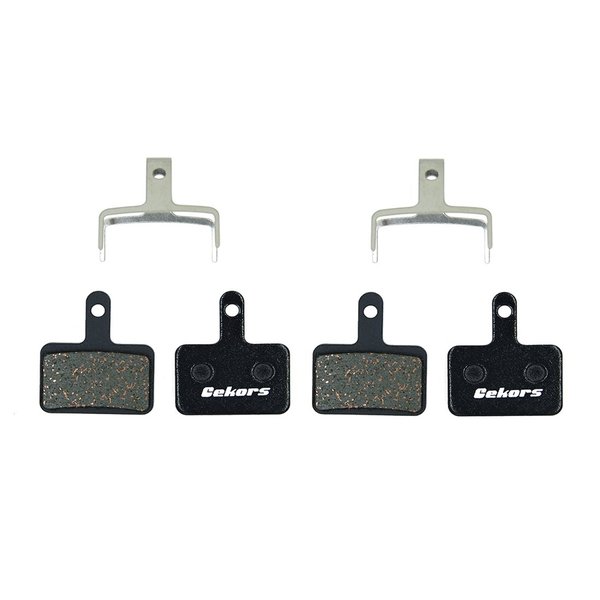 Gekors Semi-Metallic Bicycle Disc Brake Pads for Shimano/Tektro/TRP, 2 Pairs, Black