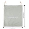 E&EY 3 | 6 | 8 Pack Hair Dryer Bags Drawstring Bag Container Hairdryer Bag for travel bathroom Light Grey (3 PCS)