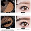 LXZJJM 2 Colors Waterproof Air Cushion Eyebrow Cream Liquid Brow Powder Gel for Eye Makeup with duo 2 end eyebrow Brushes (02# brown)