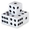 Classic White Game Dice for Playing Board Games and Card Games, 5-pack Set - 16mm Regular Pipped Six-Sided Dice by Brybelly