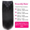 Clip in Hair Extensions Real Human Hair Black Women 20 INCH Natural Black Hair Extensions Straight Clip Ins Seamless Clip in Hair Extensions 8pcs with 18 Clips 120g