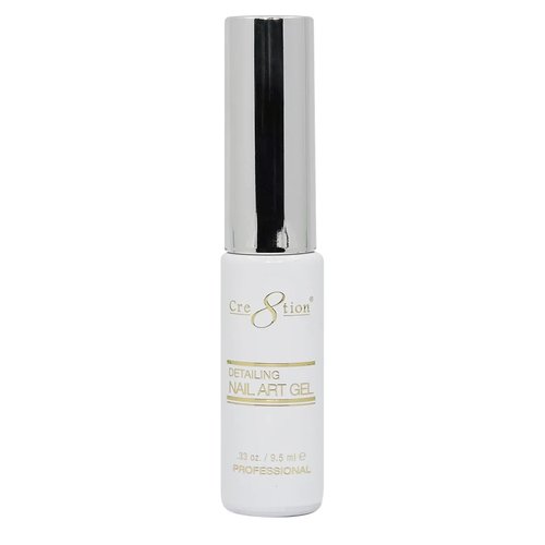 TREASURE4NAILS CORP Cre8tion Gel nail Polish - Detailing Nail Art Gel | Chip Resistant & Fast Drying - White, 0.33 fl oz