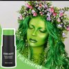 CCBeauty Light Green Face Body Paint Stick, Lime Green Eye Black for Sports, St. Patrick's Day Foundation, Goblin Hulk Shrek Hunting Camo Witch Makeup for Halloween Cosplay Costume Parties