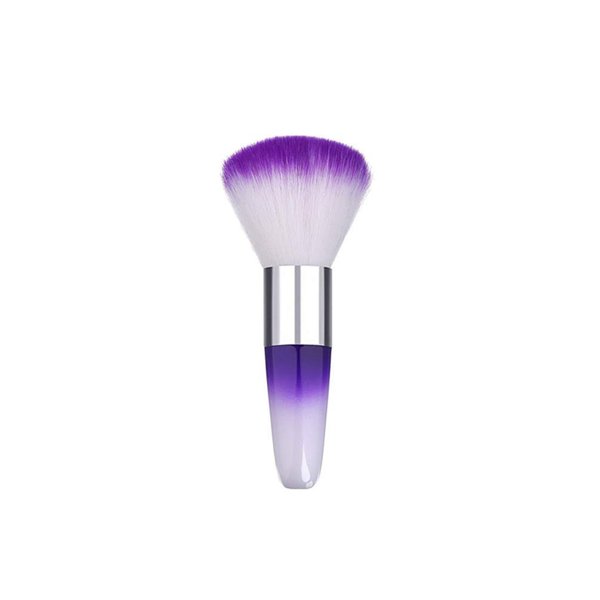 RUITASA Soft Nail Art Dust Remover Powder Brush Cleaner For Acrylic & UV Nail Gel (purple)