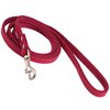 Dogs My Love Genuine Leather Dog Leash 4-Feet Wide Pink (Small: 3/8" Wide)
