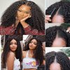 Ainmeys Curly V Part Wigs Brazilian Kinky Curly Human Hair Wigs for Black Women V Shape Wigs No Leave Out Lace Front Wigs Upgrade U Part Wigs Glueless Full Head Clip In Half Wigs(26IN 180% Density)
