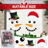 Coume 22 Pieces Merry Christmas Decorations Garage Door Decor Snowman Magnets Stickers Refrigerator Decal Face Set Reflective Car Magnetic for Xmas Holiday Fridge
