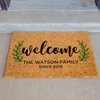 Custom Welcome Doormat with Family Name, Personalized Door Mat - 6 Designs & 3 Sizes - Door Mat with Anti-Slip Backing, Customize Doormat Outdoor Indoor Entrance