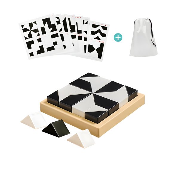 Children's Block Puzzle, 3D Hidden Block Puzzle with Tray, Brain Teaser Game Puzzle, 120 Levels Puzzle Challenge to Train Logic Skills, Puzzle Toys for Children Over 0 Years Old