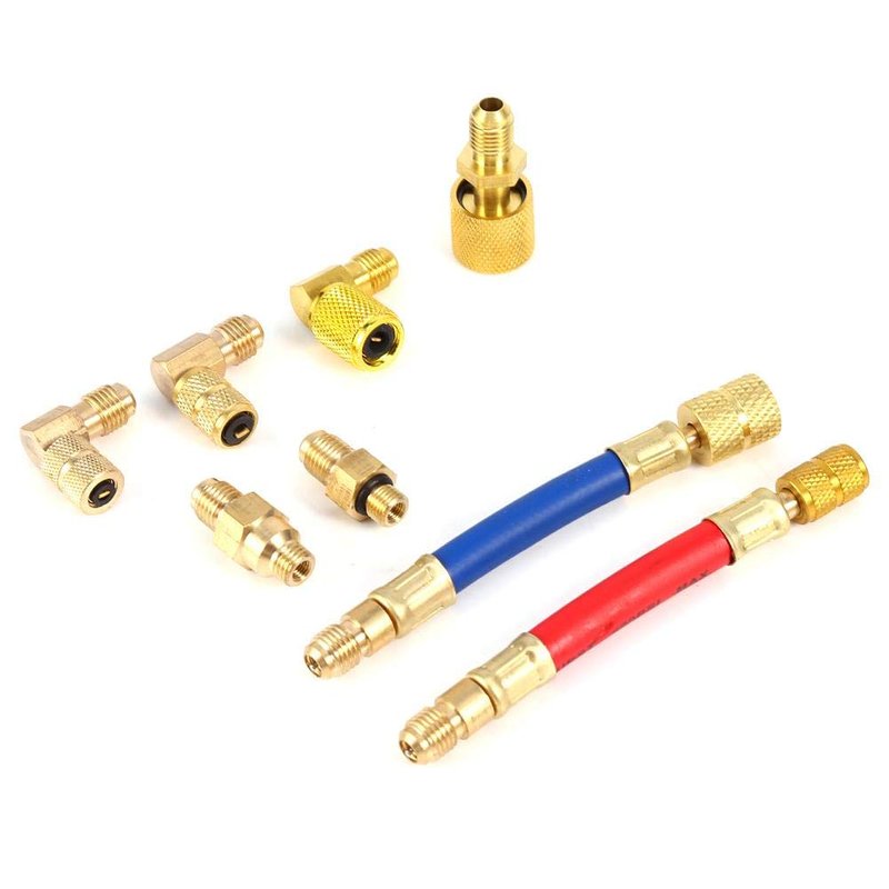 Flexible Adapters, Duokon 90-Degree Adapter,R134A R12 Car A/C Air ...