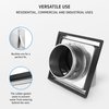 calimaero® HWG 4" Dryer Vent Cover Outdoor Walls - Cowled External Extractor Fan Vent Dryer Cover - Robust and Weatherproof Stainless Steel Outdoor Dryer Vent Cover - Fits Only with Metal Pipes